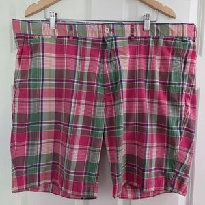 Polo Golf Size 42 Plaid Pink Green Multicolor Men's Shorts Weight Loss Cleanout